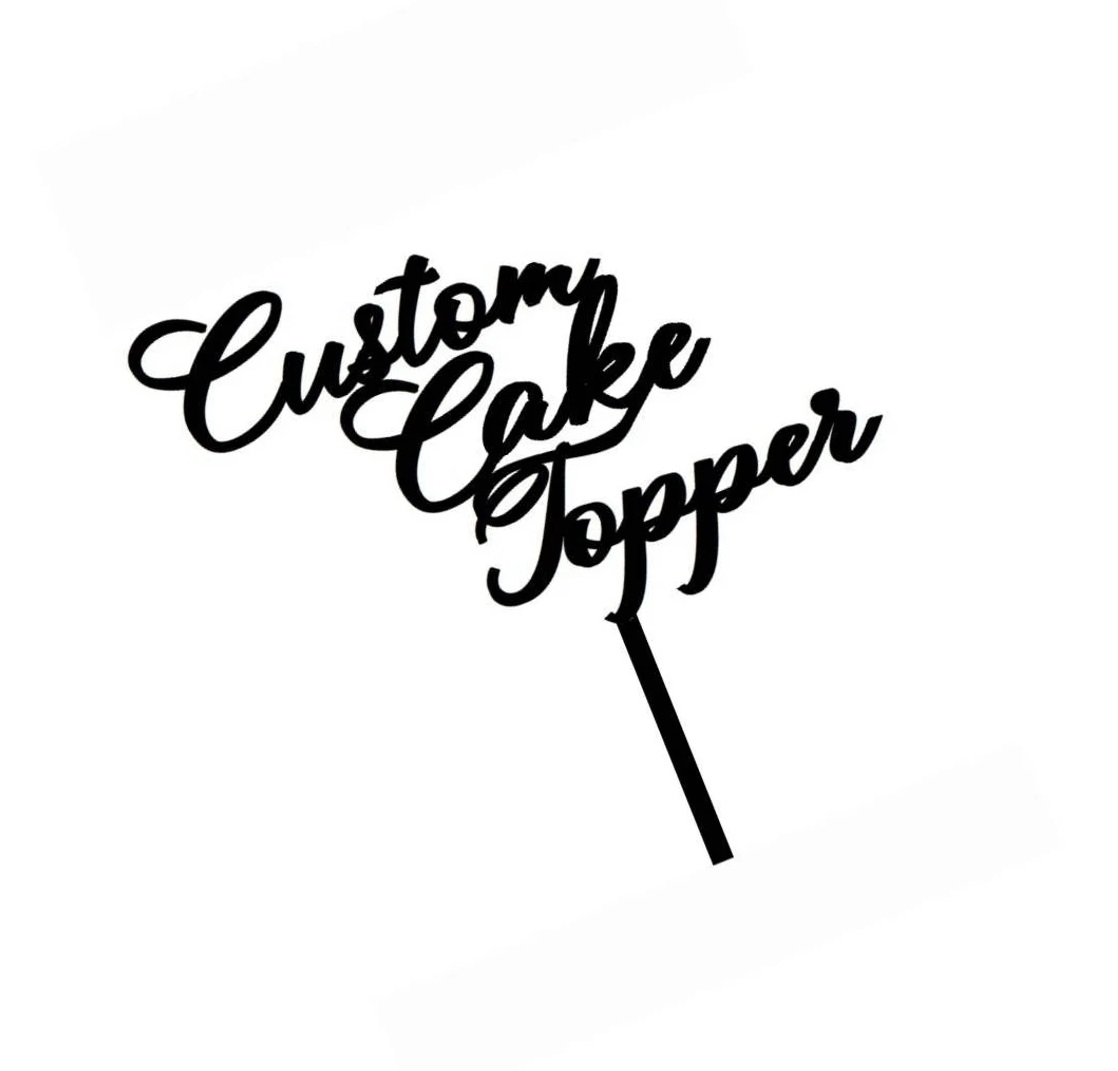 Custom monogram cake topper / custom cake topper / custom wedding cake topper / wood acrylic Laser Cut Topper / custom discount acrylic cake topper